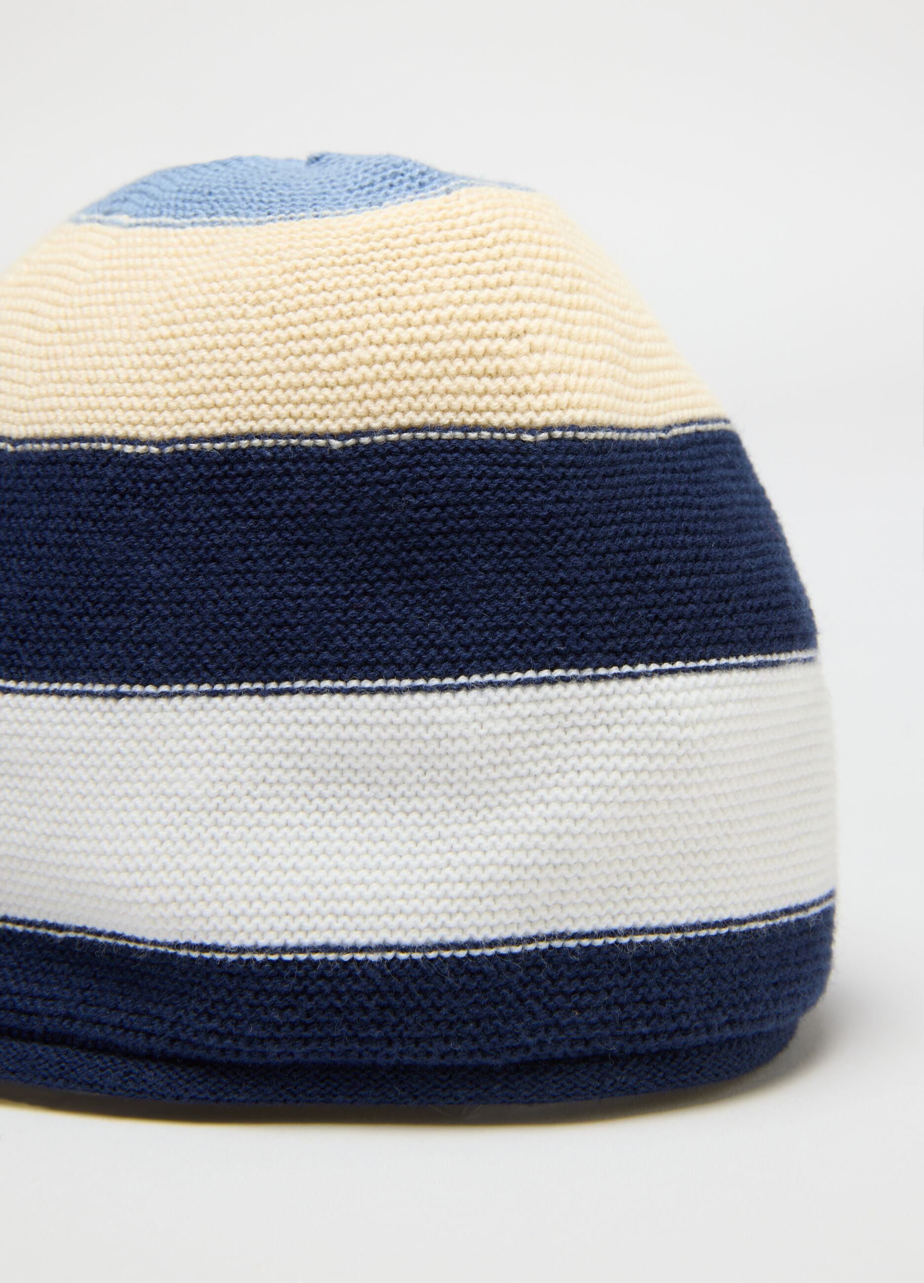 Pure cotton striped multicolour hat for babies