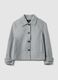 Grey regular fit short coat with buttons_4