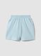 Girls' blue pure cotton oversized fit shorts_3