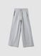 Pantaloni grigi culotte in puro cotone organico per ragazza_0