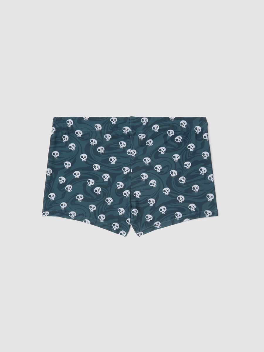 Blue stretch boxer swim shorts_1