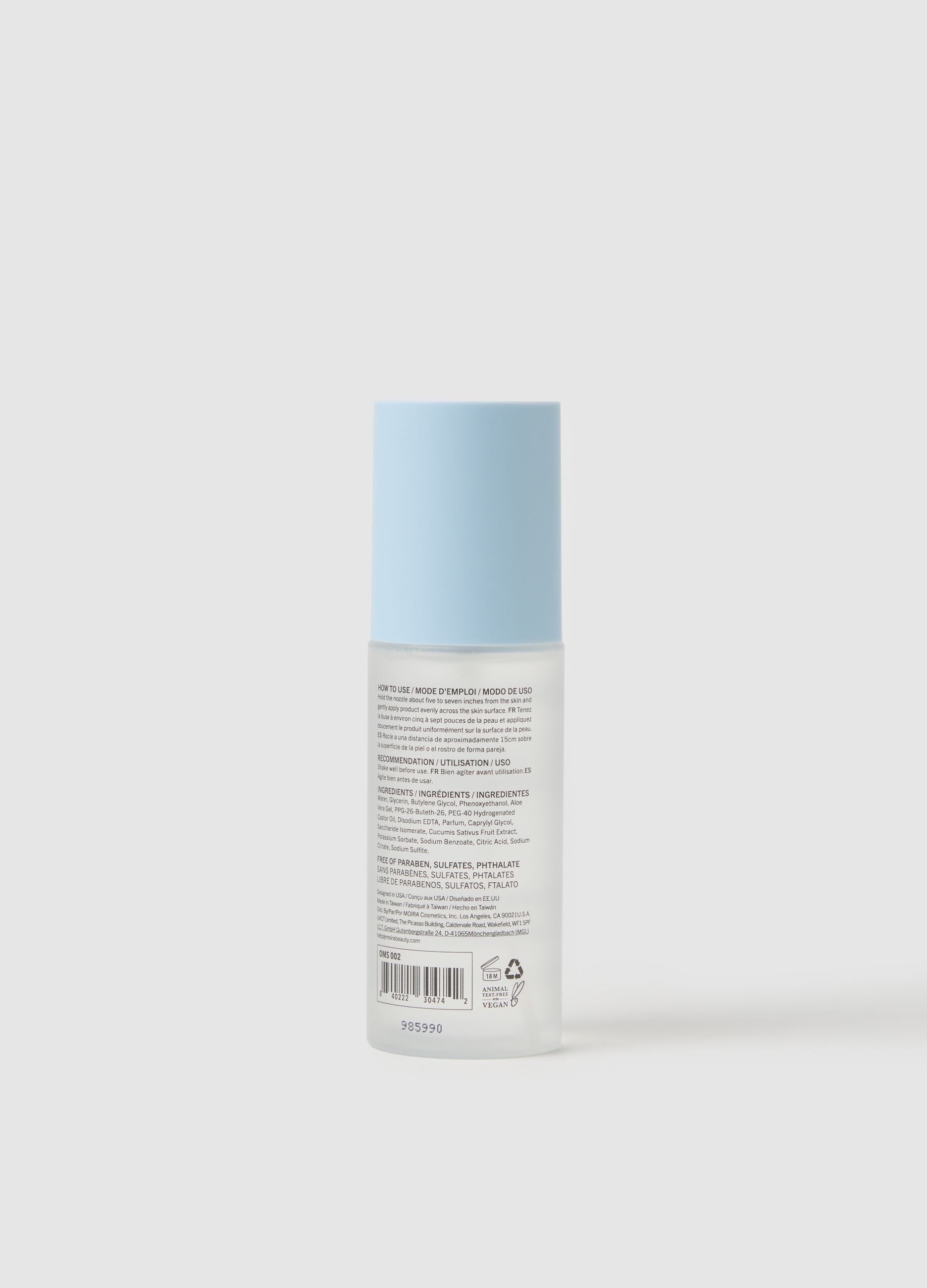 MOIRA HYDRA PRIMING SETTING SPRAY 100ML MAKE-UP FIXER - Korean make-up
